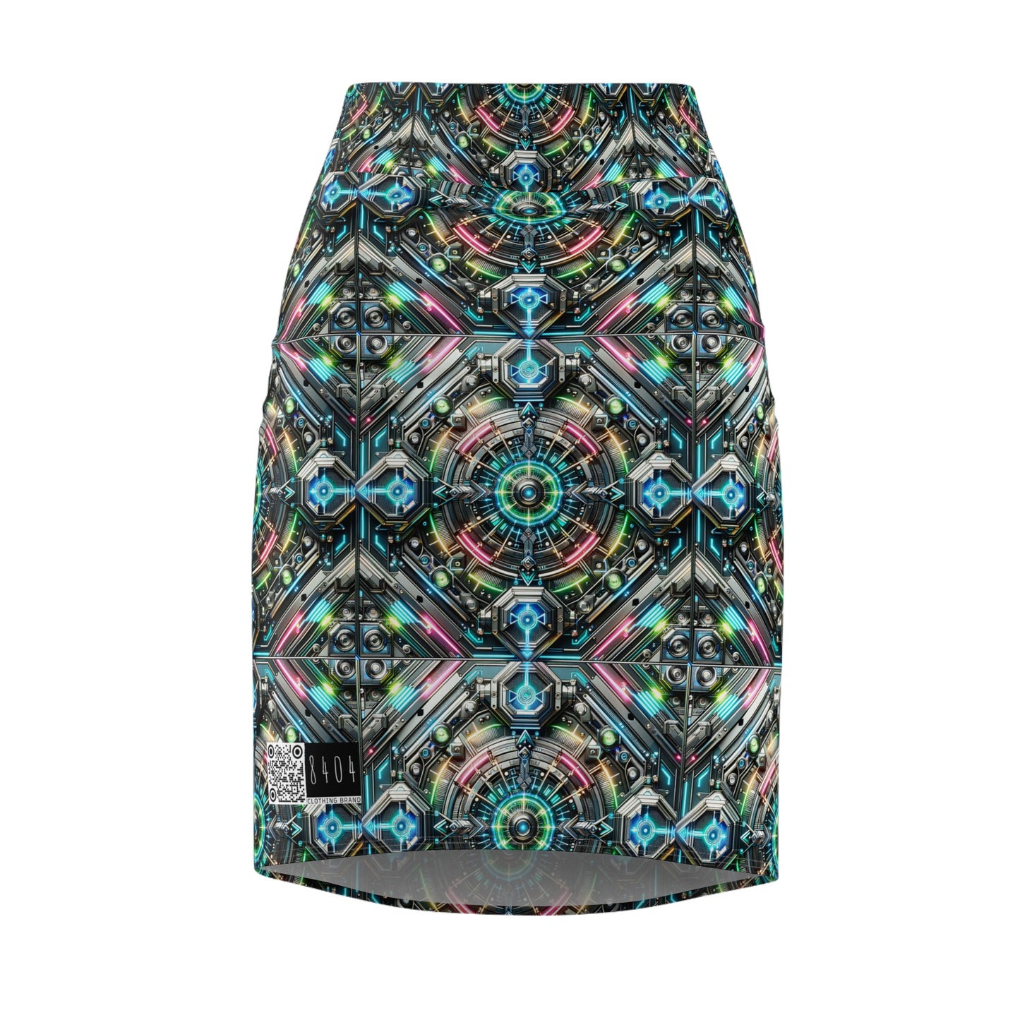 Tech-Infused Futurism Futuristic Tech Women's Pencil Skirt - 8404 Design-53