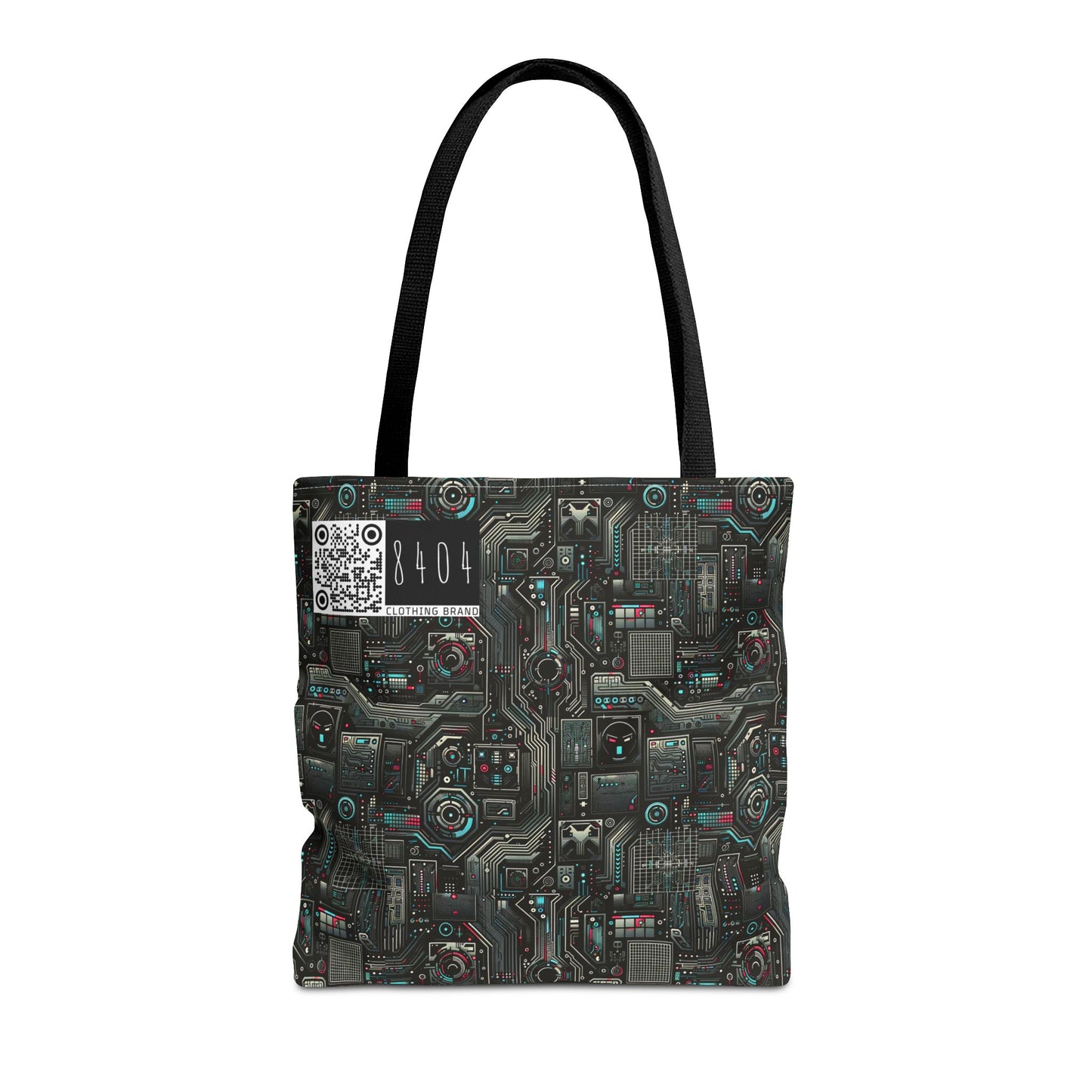 Tech Noir Aesthetics Sleek Tech Streetwear Tote Bag - 8404 Design-52