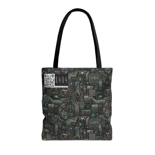 Tech Noir Aesthetics Sleek Tech Streetwear Tote Bag - 8404 Design-52