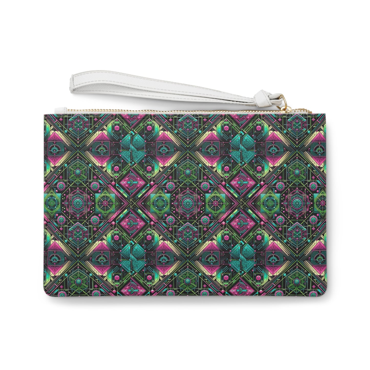 Tech-Infused Graphics Tech-Forward Streetwear Clutch Bag - 8404 Design-45