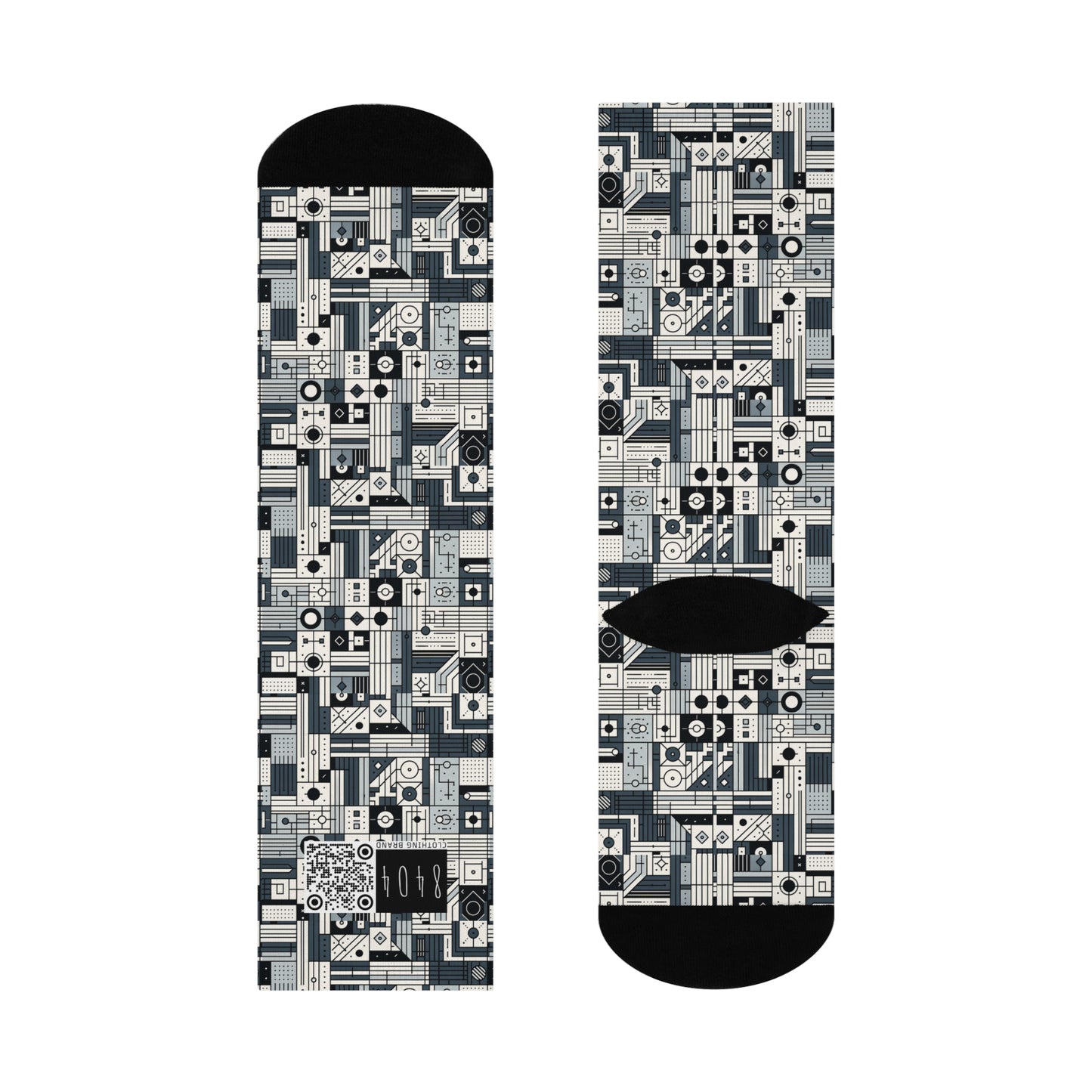 Digital Minimalism Minimalist Tech Cushioned Crew Socks - 8404 Design-49