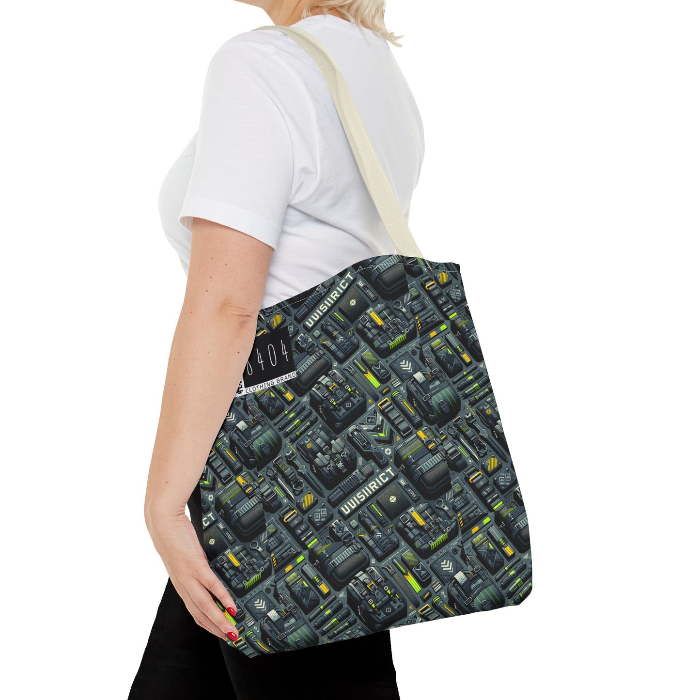 Tech Utility Streetwear Futuristic Tech-Forward Tote Bag - 8404 Design-47