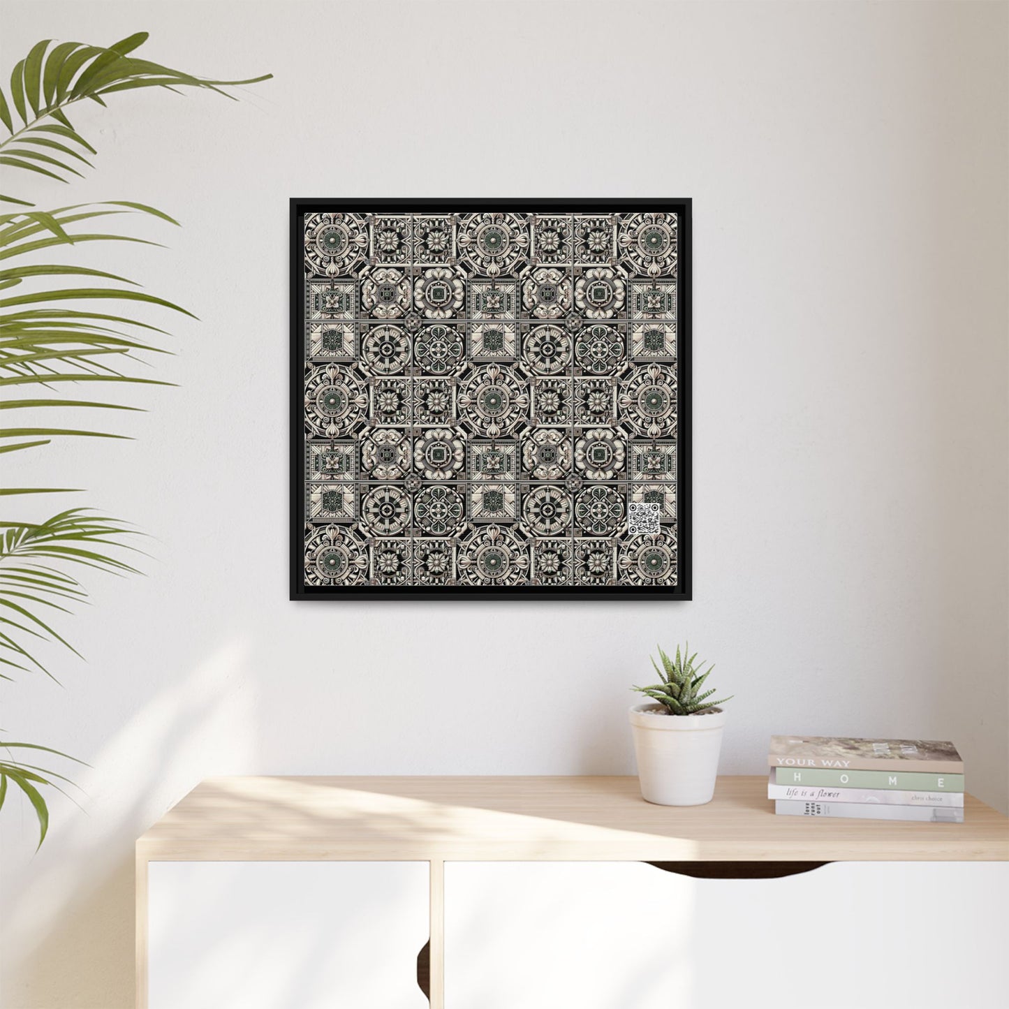 Cyber Garden Party Tech Garden Extravaganza Matte Canvas, Framed (multi-Color) - 8404 Design-45 A