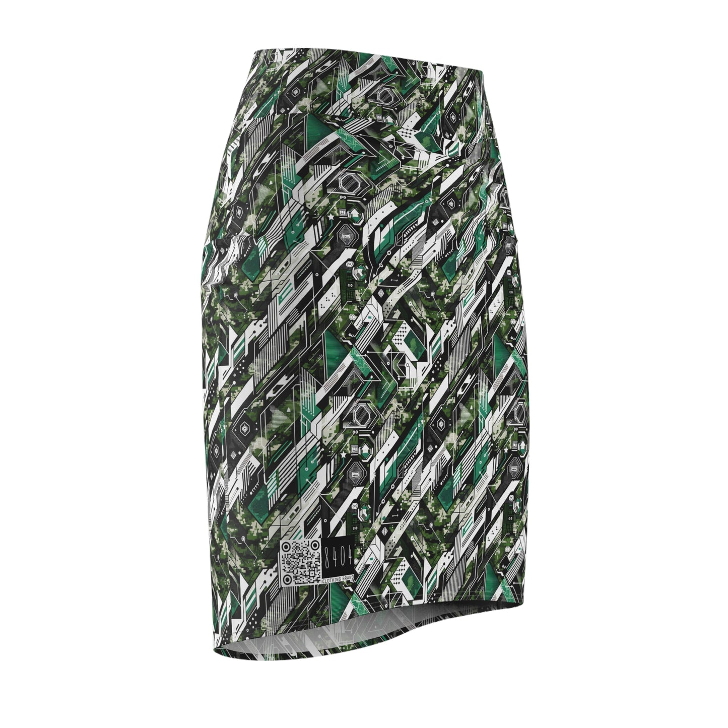 Tech Camo Fusion Tech-Forward Streetwear With a Futuristic Edge Women's Pencil Skirt - 8404 Design-63
