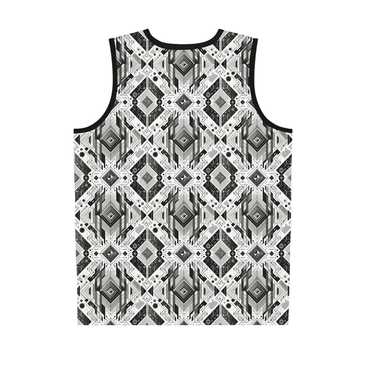 Digital Minimalism Minimalist Tech Basketball Jersey - 8404 Design-51
