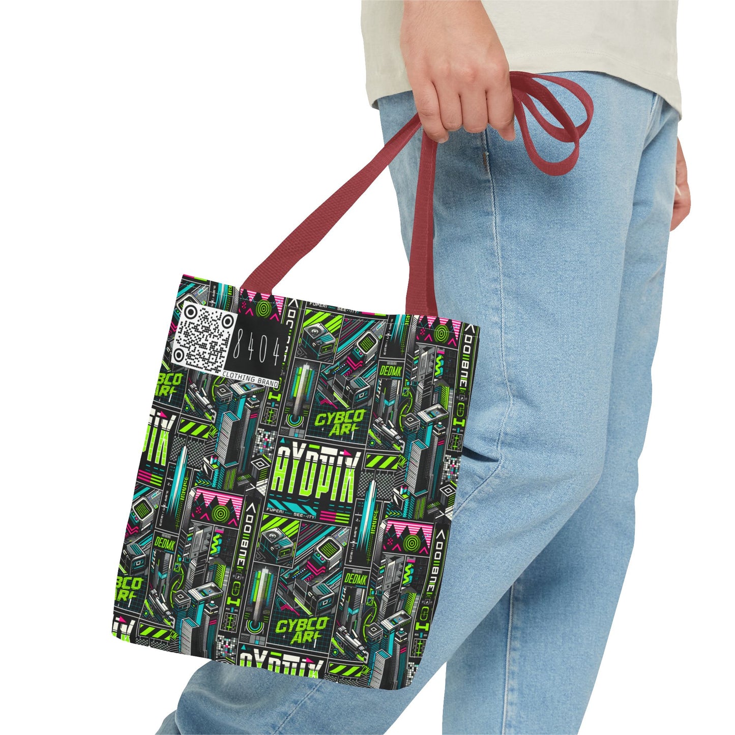 Tech-Forward Graphics Tech-Inspired Streetwear Tote Bag - 8404 Design-46