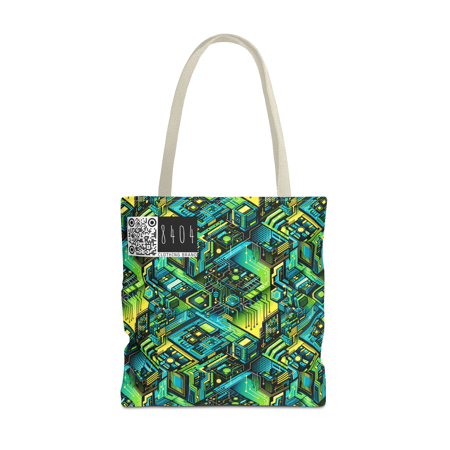 Tech-Infused Neon Tech-Forward Streetwear Tote Bag - 8404 Design-38