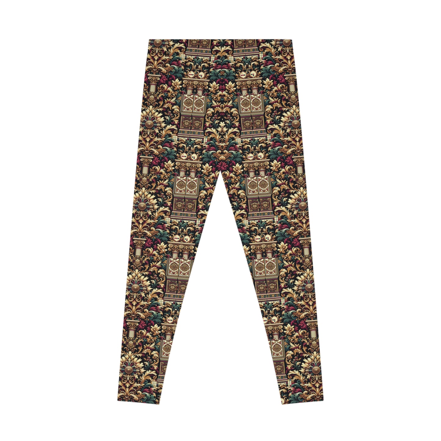 Digital Renaissance Modern Baroque Fusion Stretch Leggings - 8404 Design-57