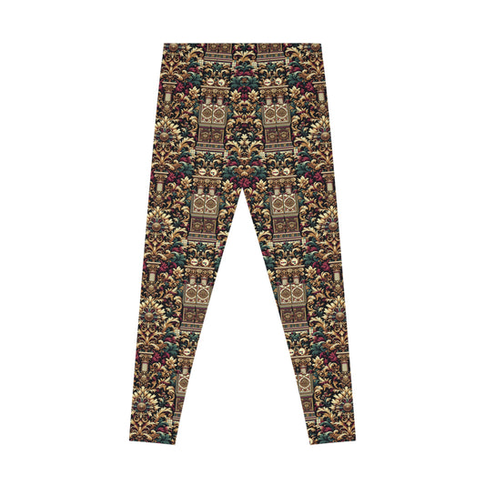Digital Renaissance Modern Baroque Fusion Stretch Leggings - 8404 Design-57