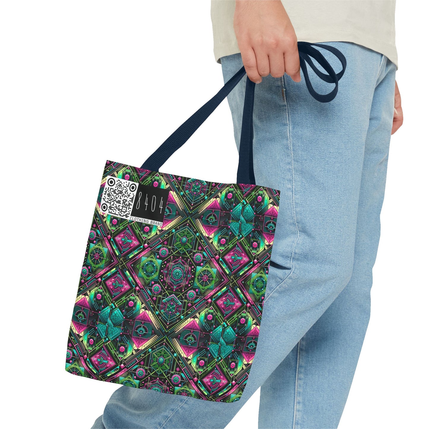 Tech-Infused Graphics Tech-Forward Streetwear Tote Bag - 8404 Design-45