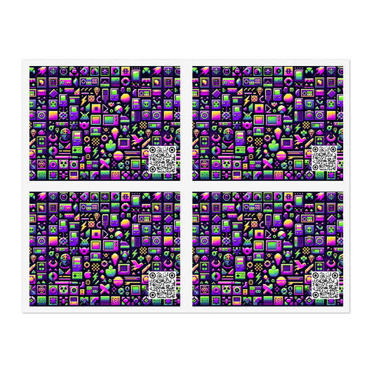 Digital Nostalgia Remix Modern Vintage Fusion Sticker Sheets - 8404 Design-49
