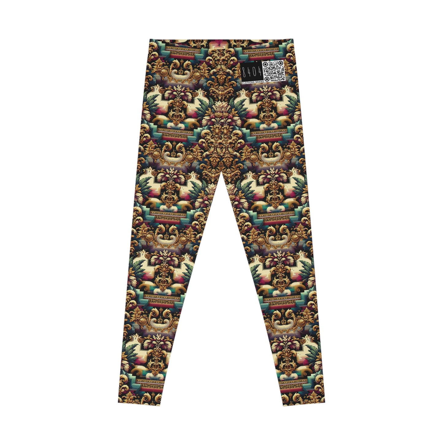Digital Renaissance Modern Baroque Fusion Stretch Leggings - 8404 Design-60
