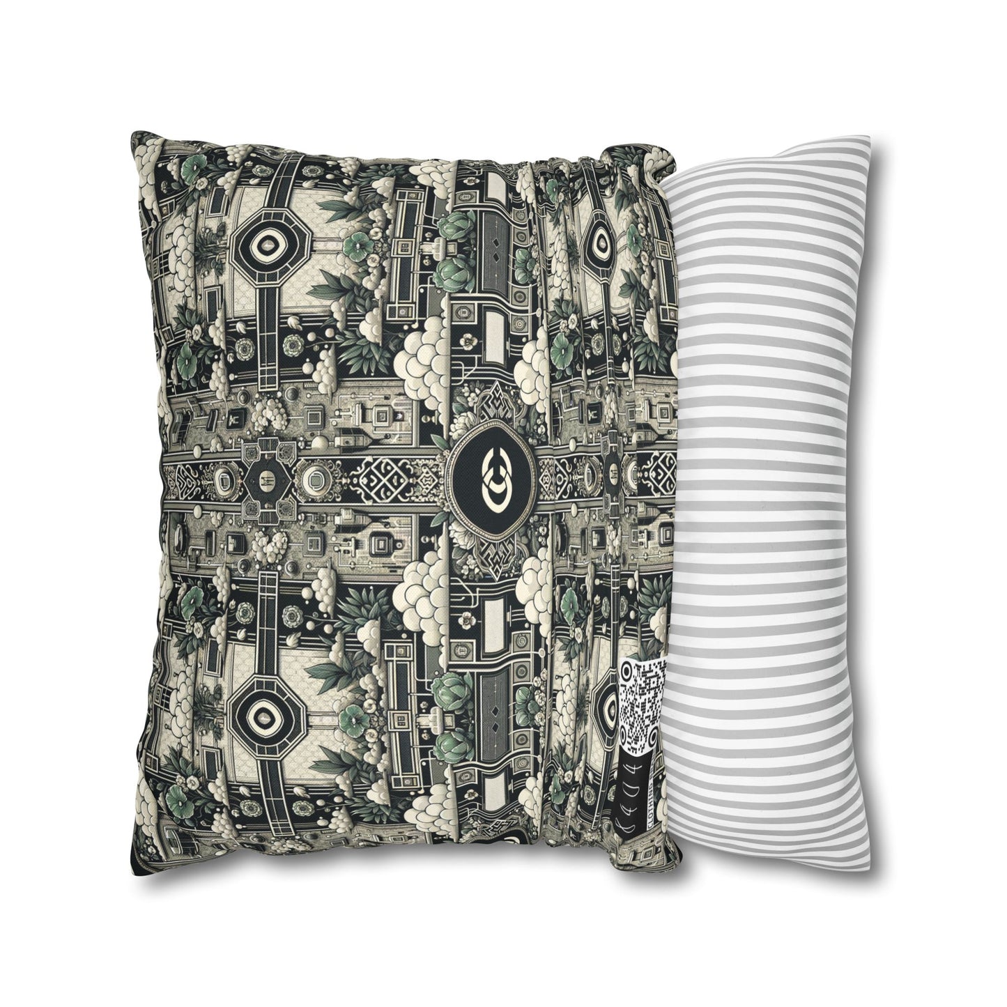 Cyber Garden Party Tech Garden Extravaganza Spun Polyester Square Pillowcase - 8404 Design-54