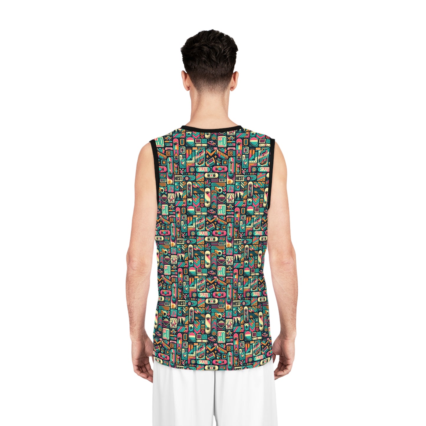 Skate Culture Revival Urban Retro Cool Basketball Jersey - 8404 Design-61