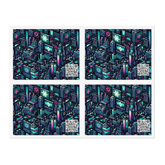 Digital Rebellion Tech-Inspired Streetwear Sticker Sheets - 8404 Design-58
