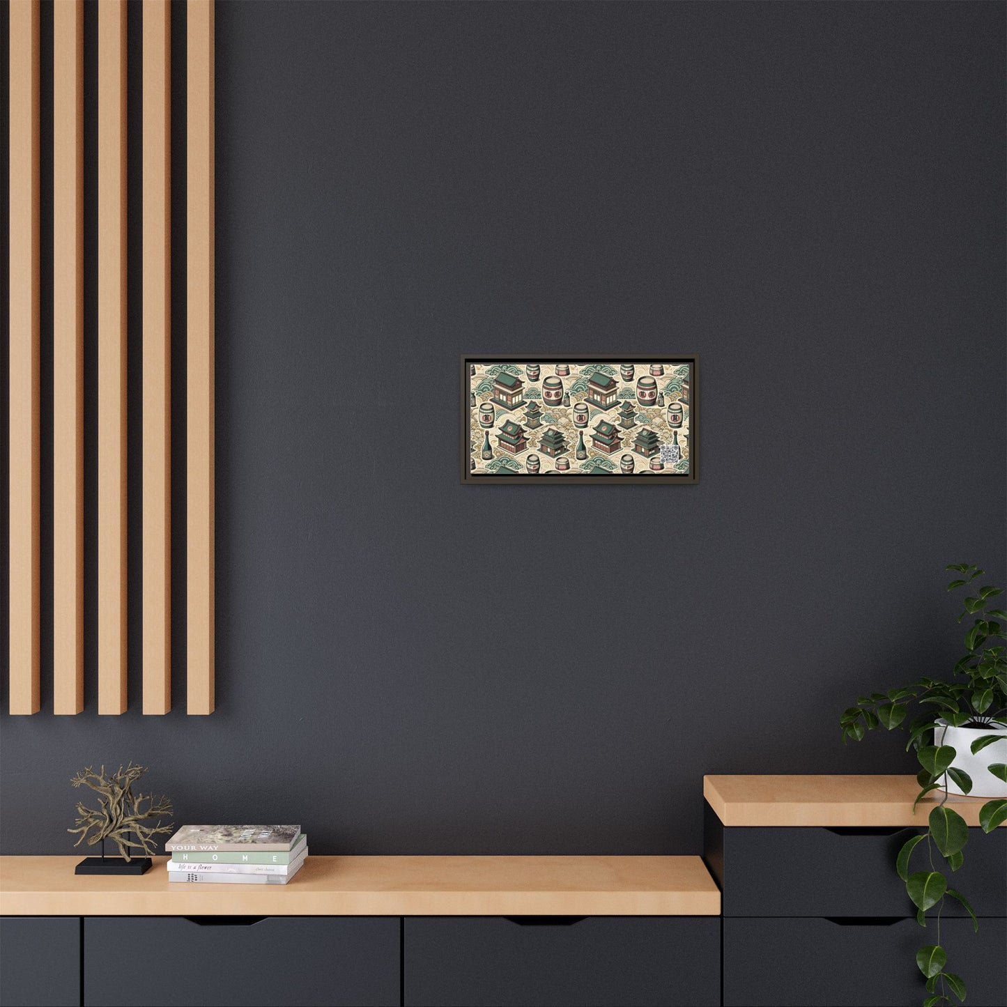 Cultural Artisanal Fusion Contemporary Cultural Elegance Matte Canvas, Framed (multi-Color) - 8404 Design-68 B