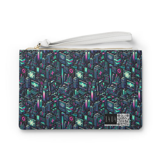 Digital Rebellion Tech-Inspired Streetwear Clutch Bag - 8404 Design-58