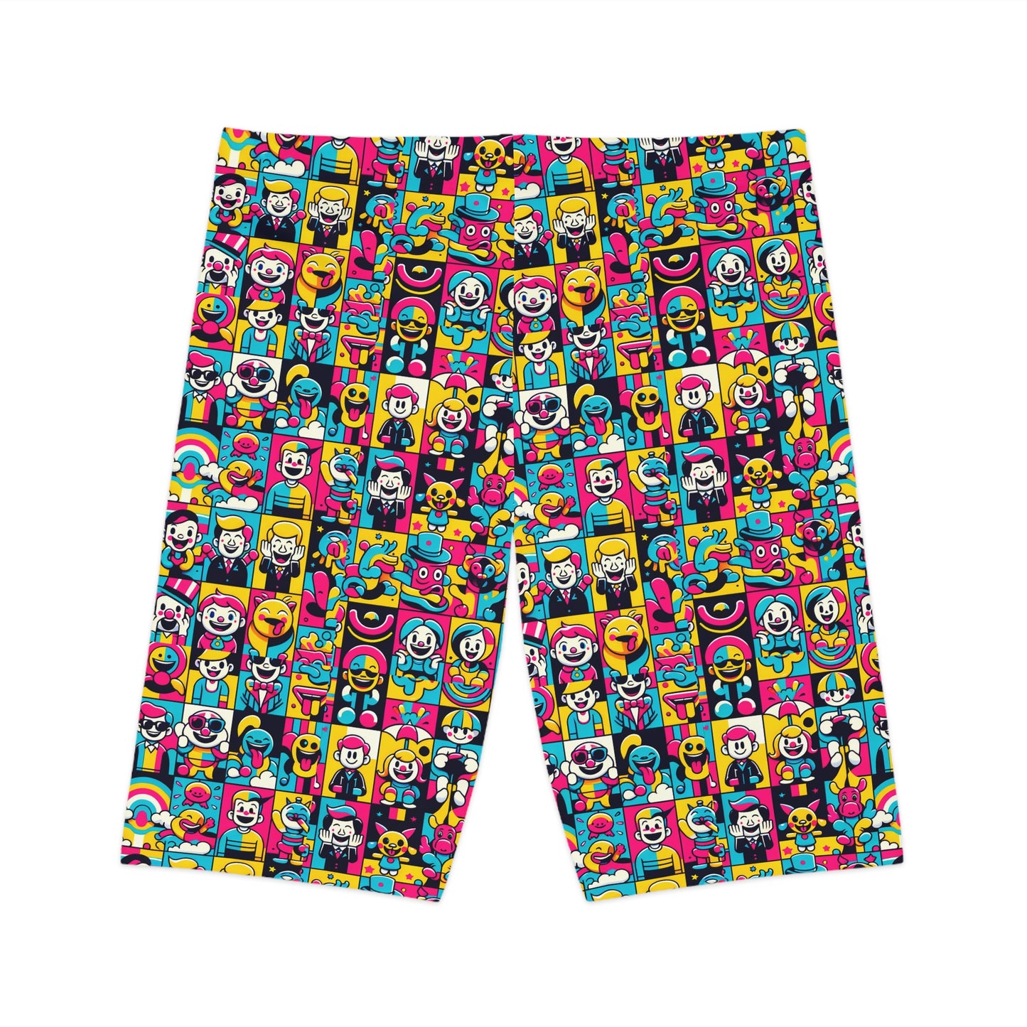 Neon Pop Playful Pop Culture Mashup Women's Bike Shorts - 8404 Design-60