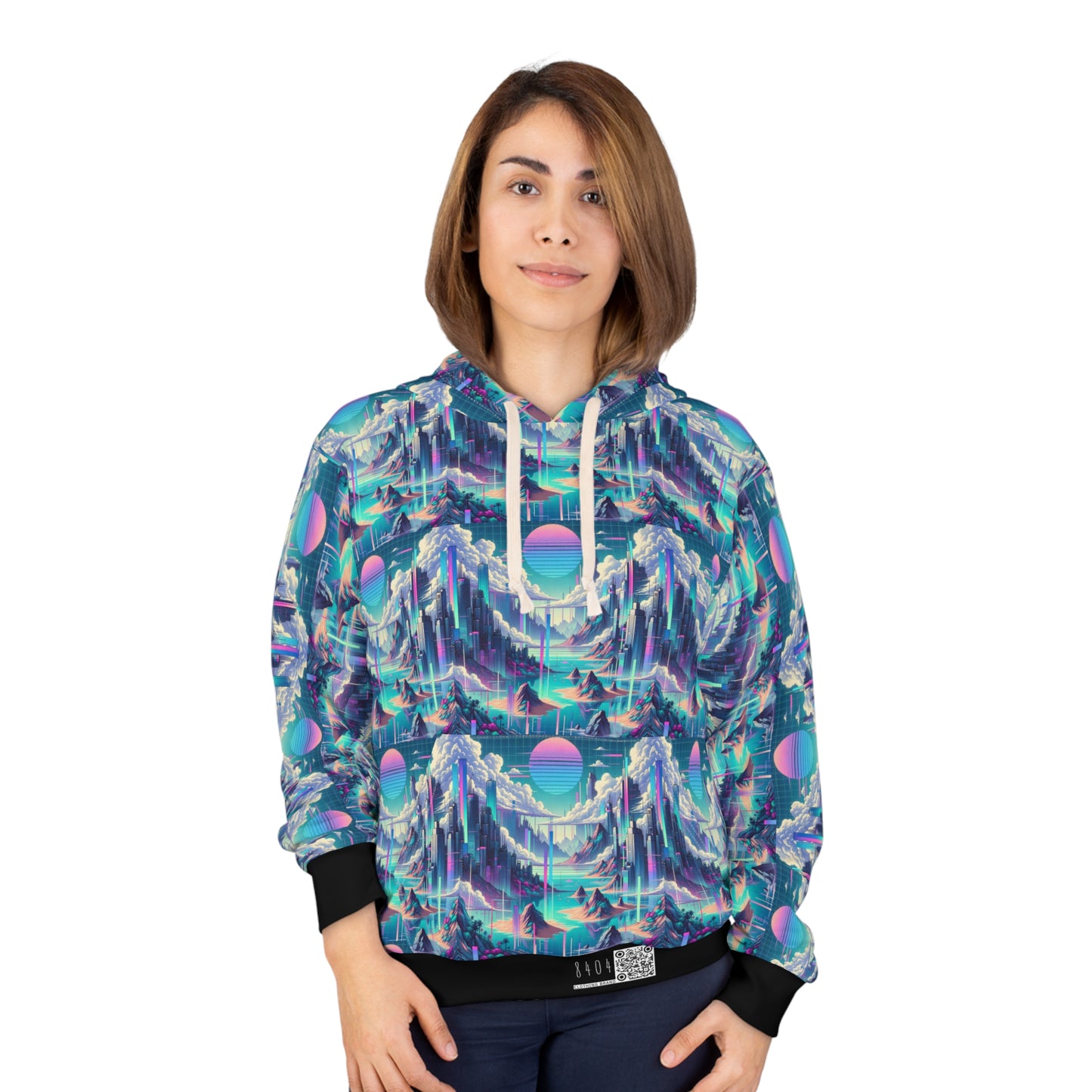 Digital Dreamscapes Digitally-Inspired Streetwear With a Dreamy, Surreal Twist Pullover Hoodie - 8404 Design-53