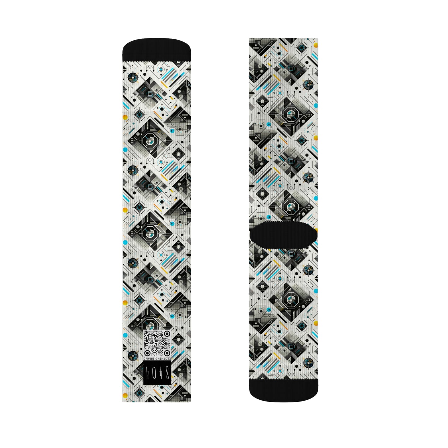 Tech Minimalism Minimalist Tech Sublimation Socks - 8404 Design-47