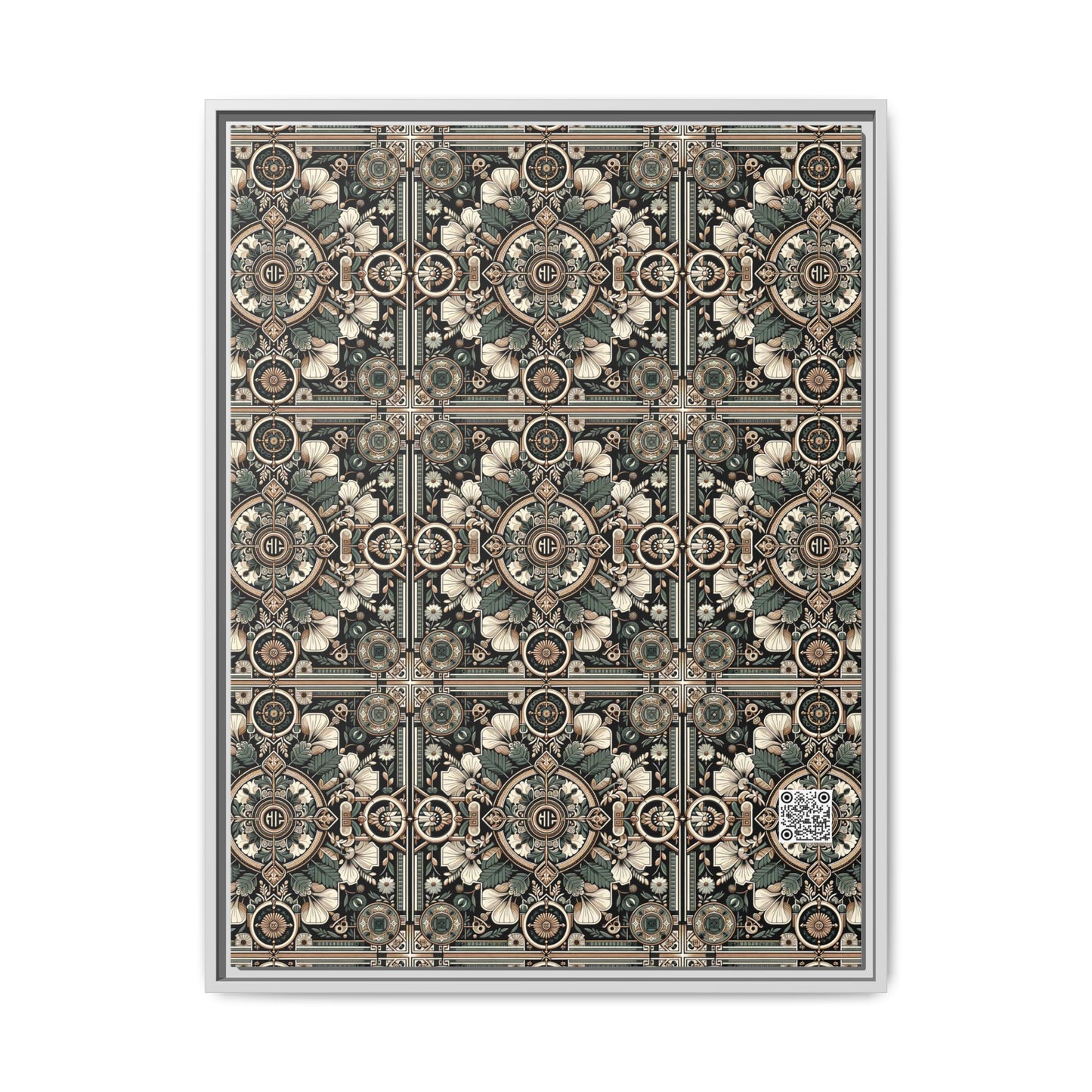 Cyber Garden Party Tech Garden Extravaganza Matte Canvas, Framed (multi-Color) - 8404 Design-66 A