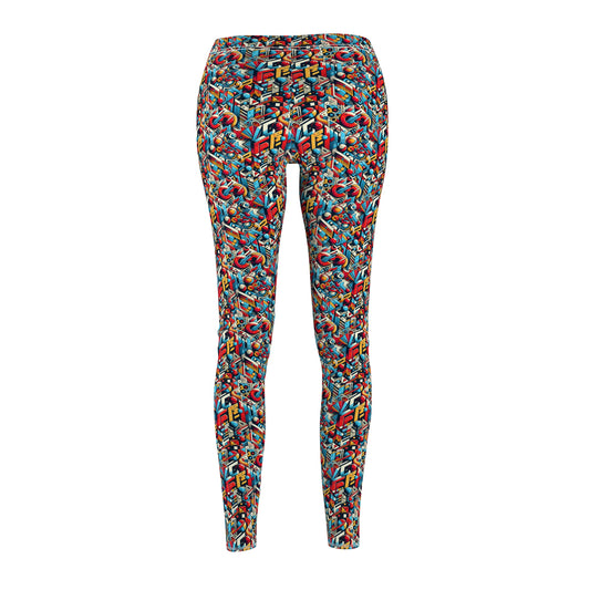 Neo-Traditional Street Art Modern Street Art Fusion Women's Cut & Sew Casual Leggings - 8404 Design-67