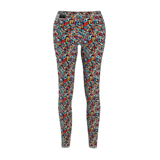 Neo-Traditional Street Art Modern Street Art Fusion Women's Cut & Sew Casual Leggings - 8404 Design-67