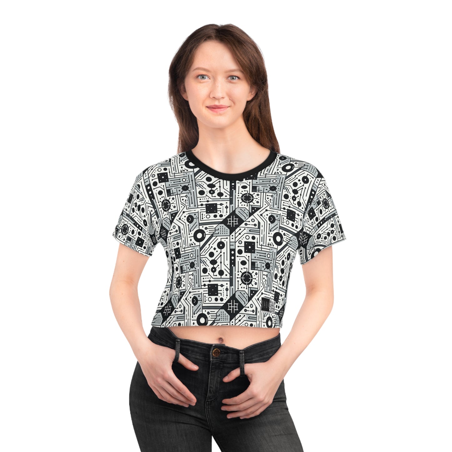 Digital Minimalism Minimalist Tech Crop Tee - 8404 Design-48