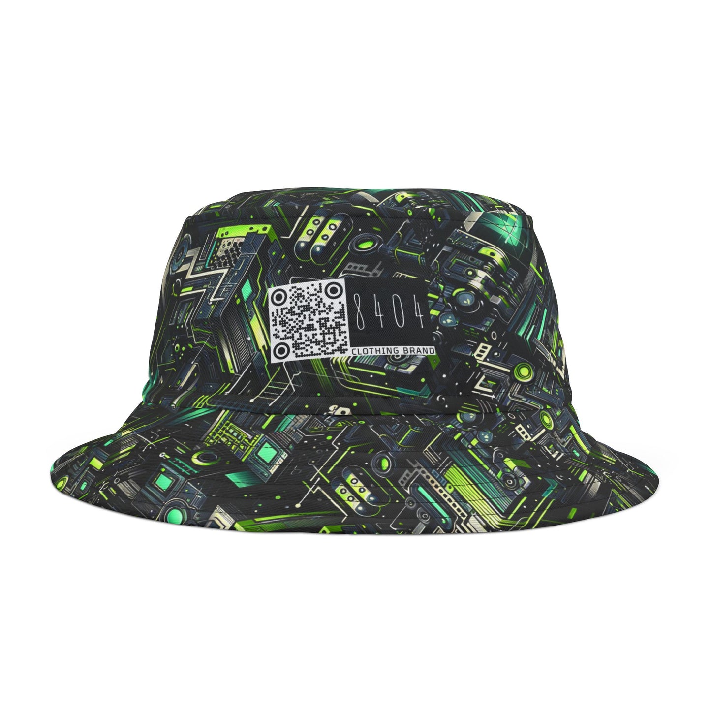 Tech-Infused Graphics Tech-Forward Streetwear Bucket Hat - 8404 Design-47