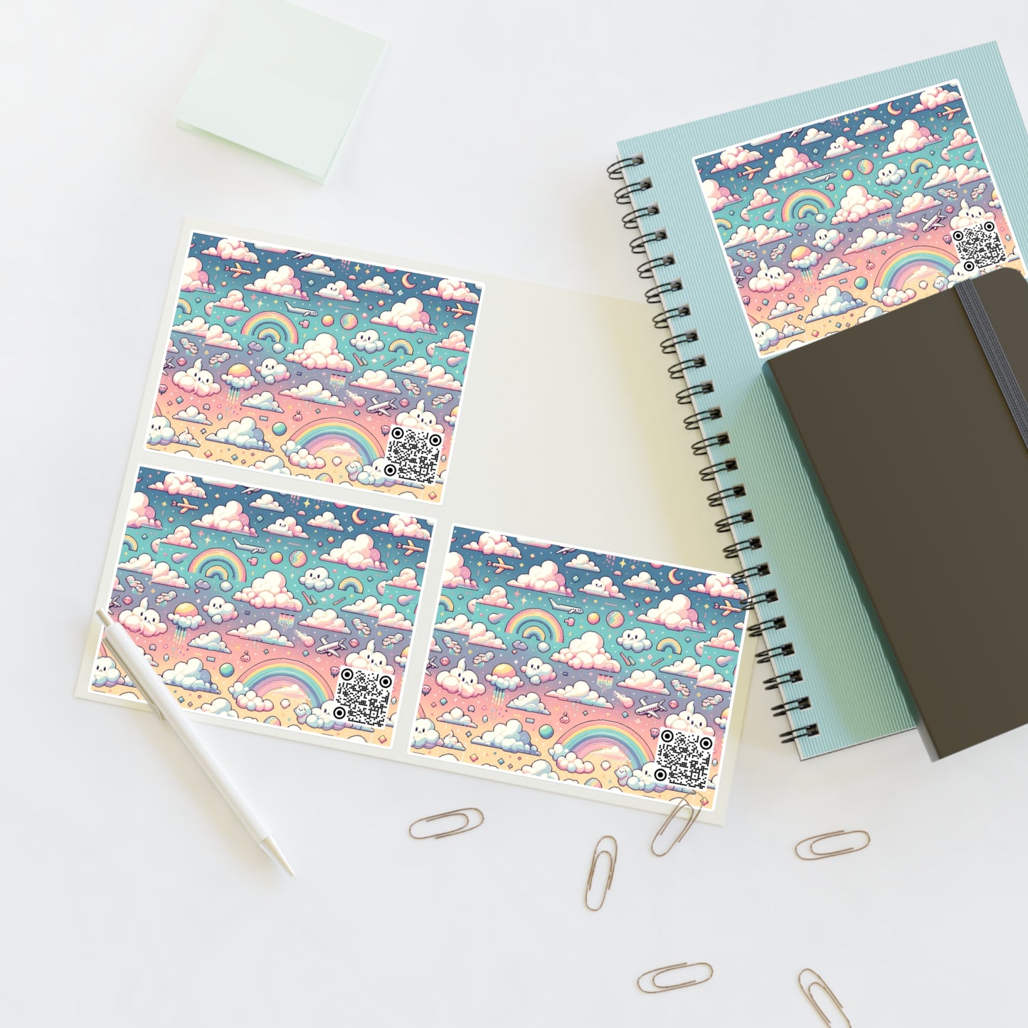 Digital Dreamland Whimsical and Nostalgic Streetwear With a Digital Twist Sticker Sheets - 8404 Design-58