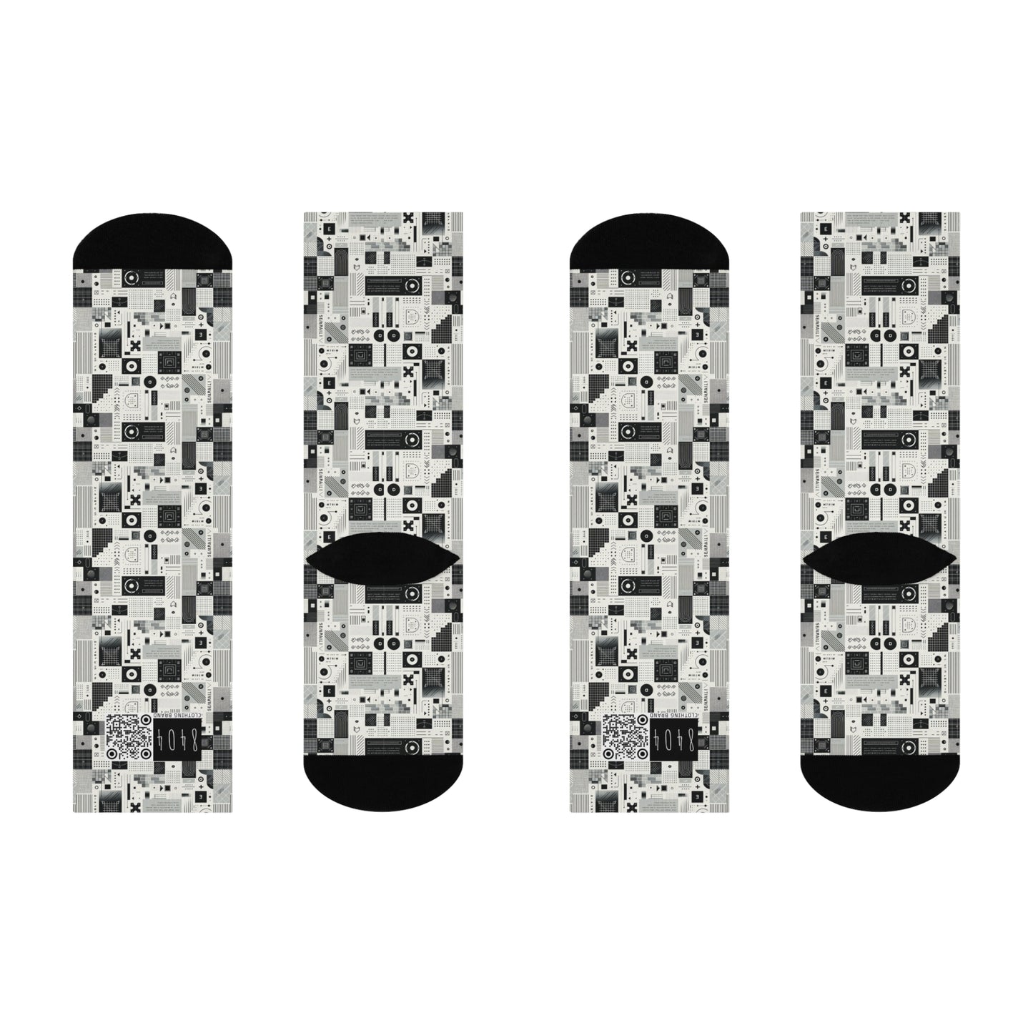Digital Minimalism Minimalist Tech Cushioned Crew Socks - 8404 Design-50