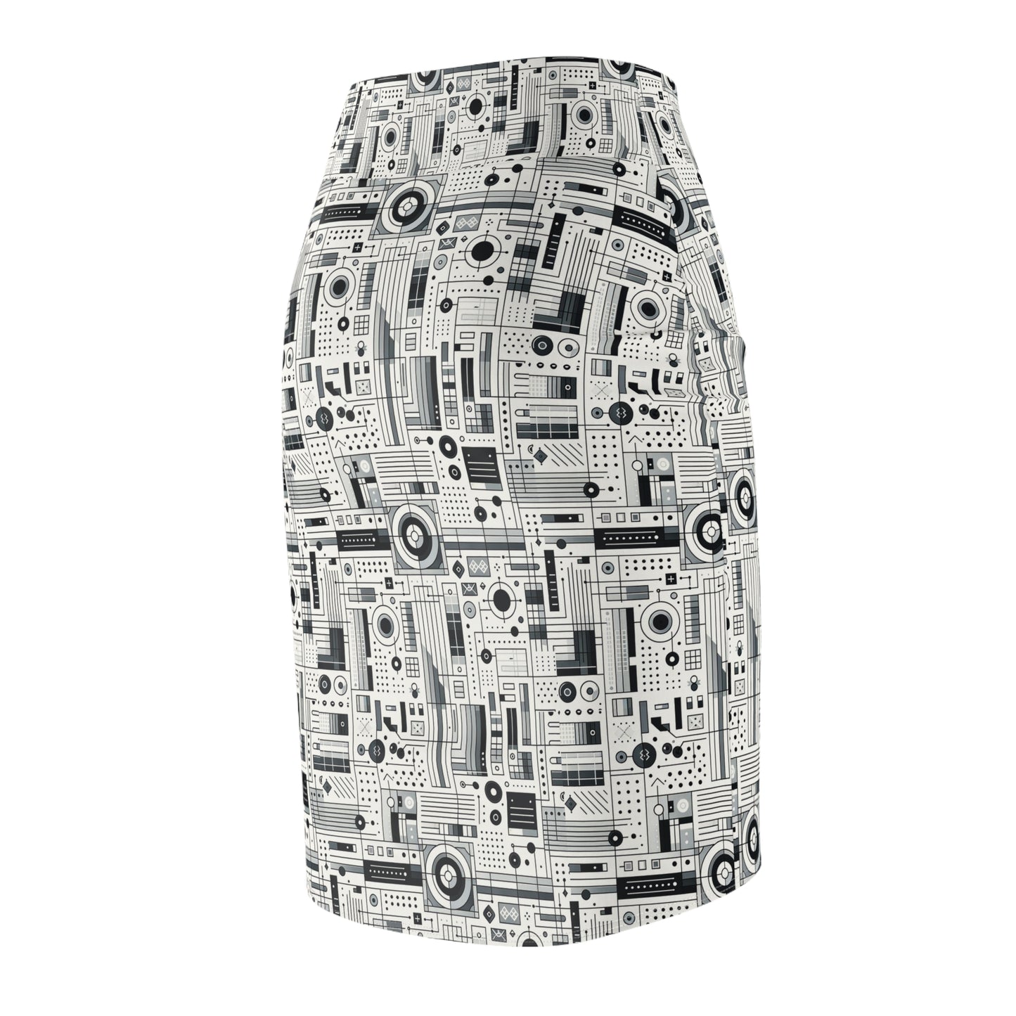 Digital Minimalism Minimalist Tech Women's Pencil Skirt - 8404 Design-53
