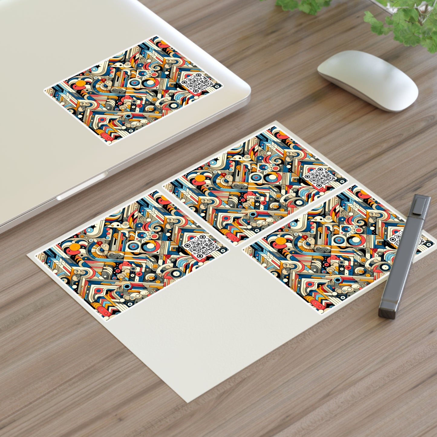 Abstract Graphic Art Modern Artistic Expression Sticker Sheets - 8404 Design-62