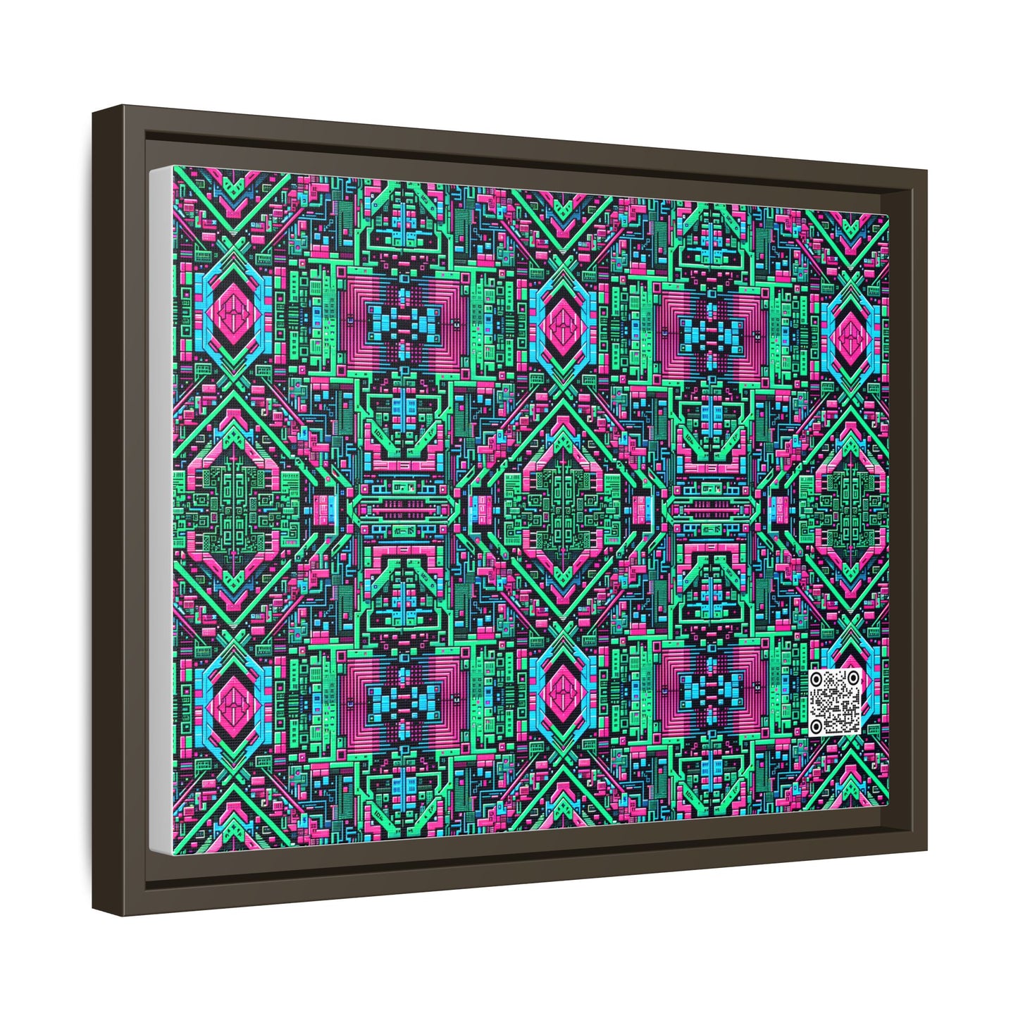 Digital Glitch Vibes Tech-Inspired Streetwear Matte Canvas, Framed (multi-Color) - 8404 Design-71 A
