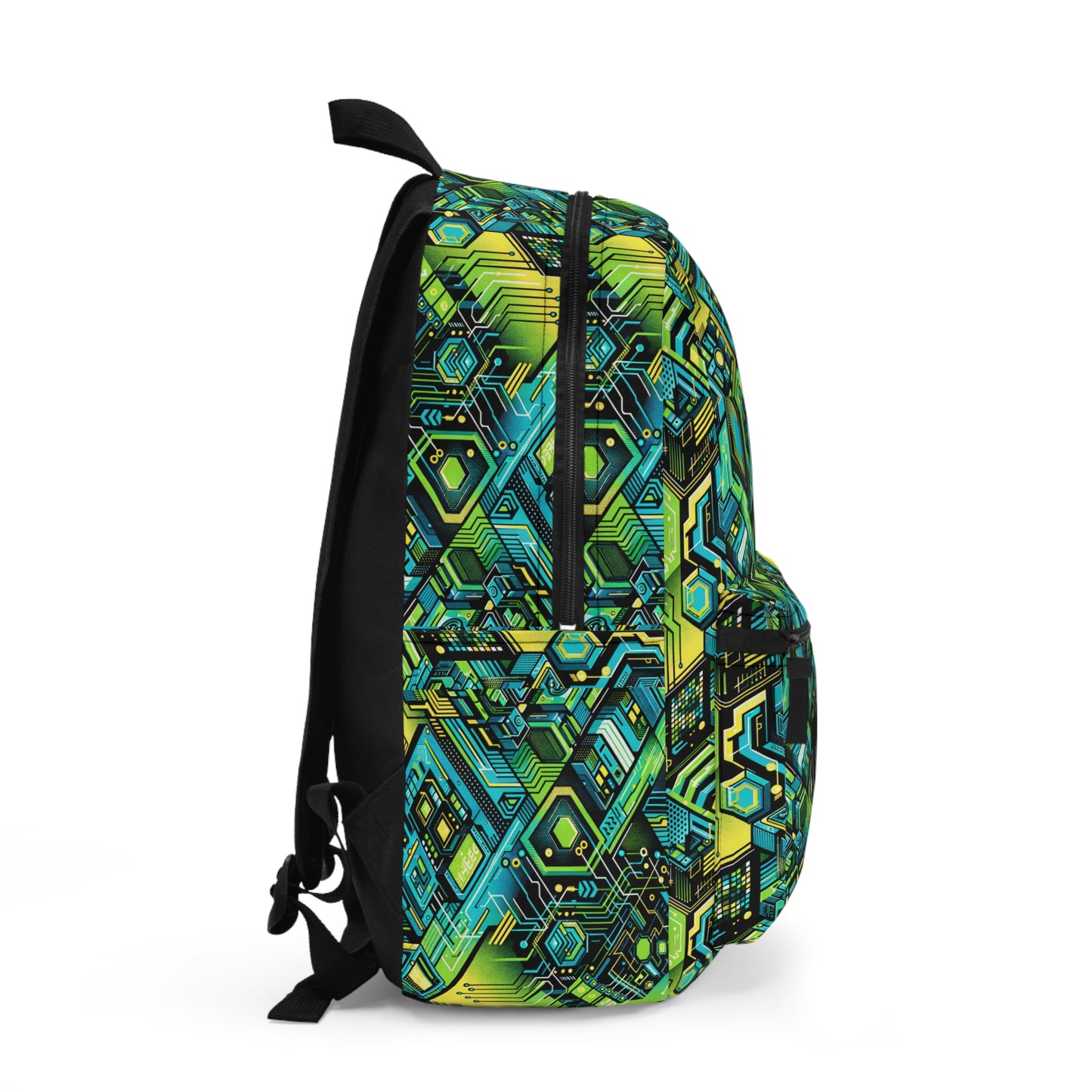 Tech-Infused Neon Tech-Forward Streetwear Backpack - 8404 Design-38