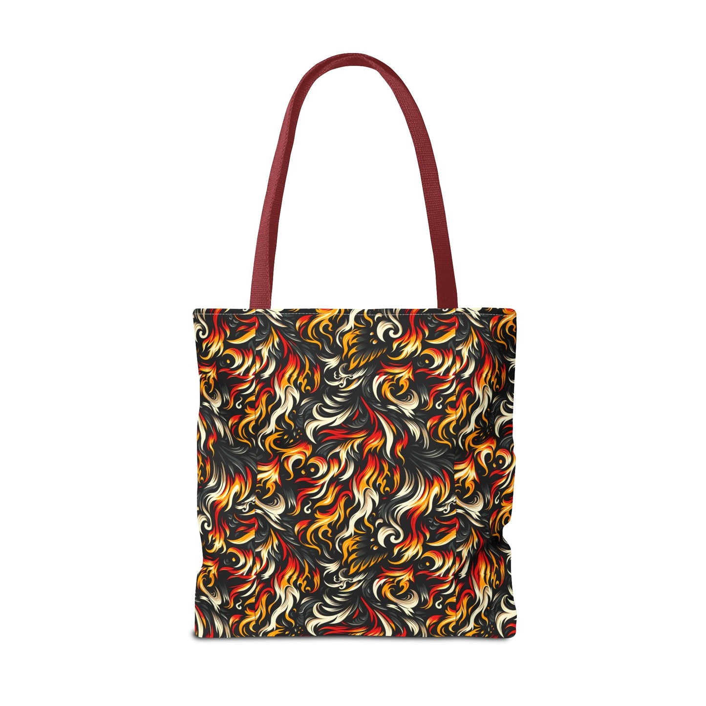 Fire & Flames Bold Streetwear Statement Tote Bag - 8404 Design-55