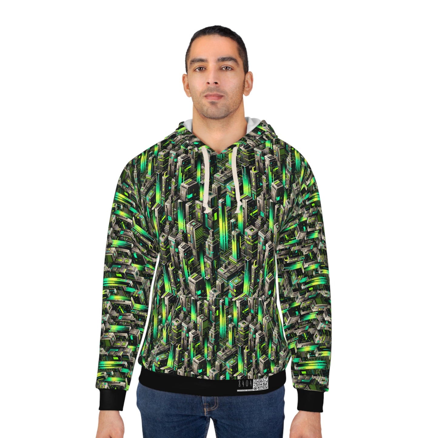 Digital Rebellion Tech-Forward Streetwear Pullover Hoodie - 8404 Design-63