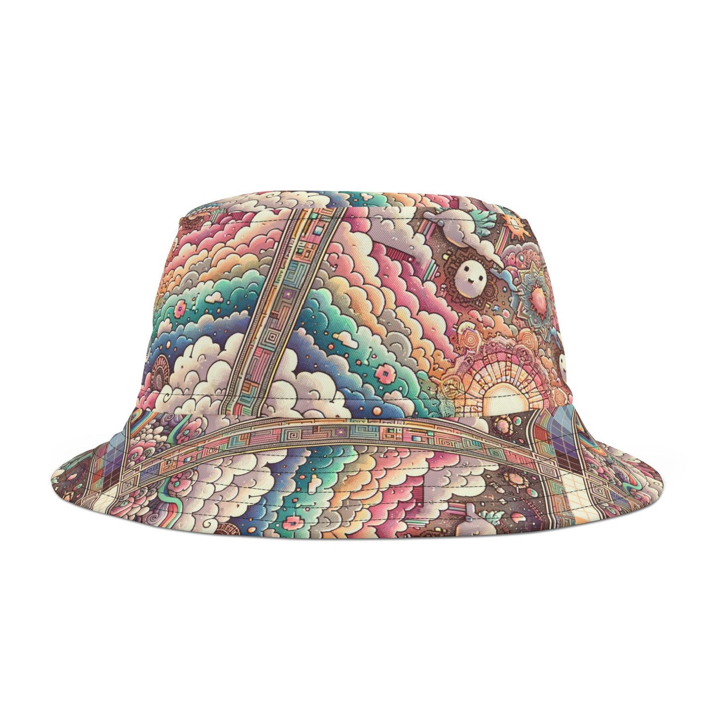 Digital Dreamland Whimsical and Nostalgic Streetwear With a Digital Twist Bucket Hat - 8404 Design-56