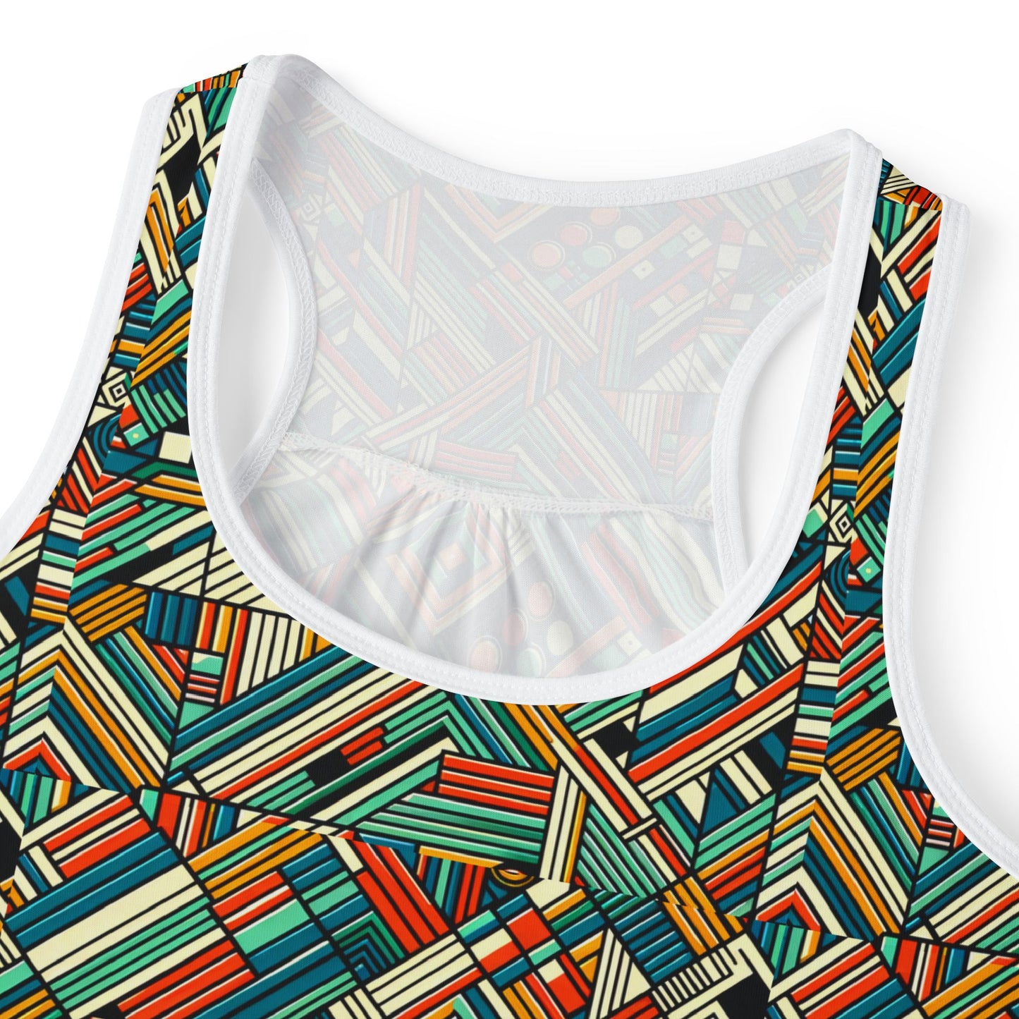 Abstract Graphic Art Modern Artistic Expression Women's Tank Top - 8404 Design-67