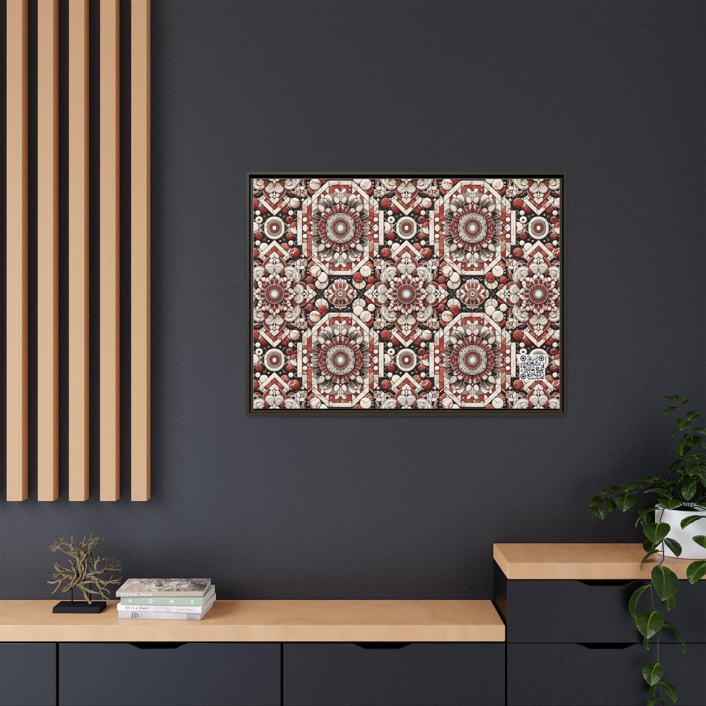 Neo Jomon Sculptural Aesthetics Artisanal Streetwear Matte Canvas, Framed (multi-Color) - 8404 Design-55 A