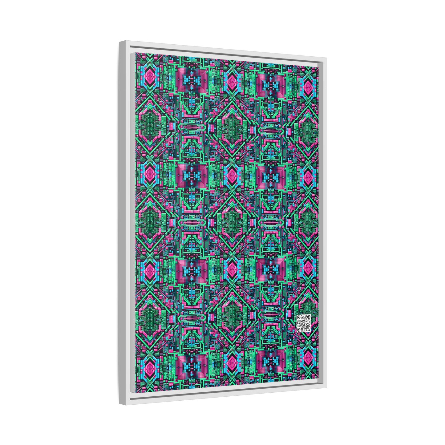 Digital Glitch Vibes Tech-Inspired Streetwear Matte Canvas, Framed (multi-Color) - 8404 Design-71 A