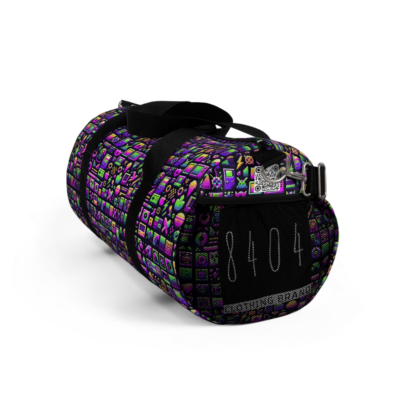 Digital Nostalgia Remix Modern Vintage Fusion Duffel Bag - 8404 Design-49