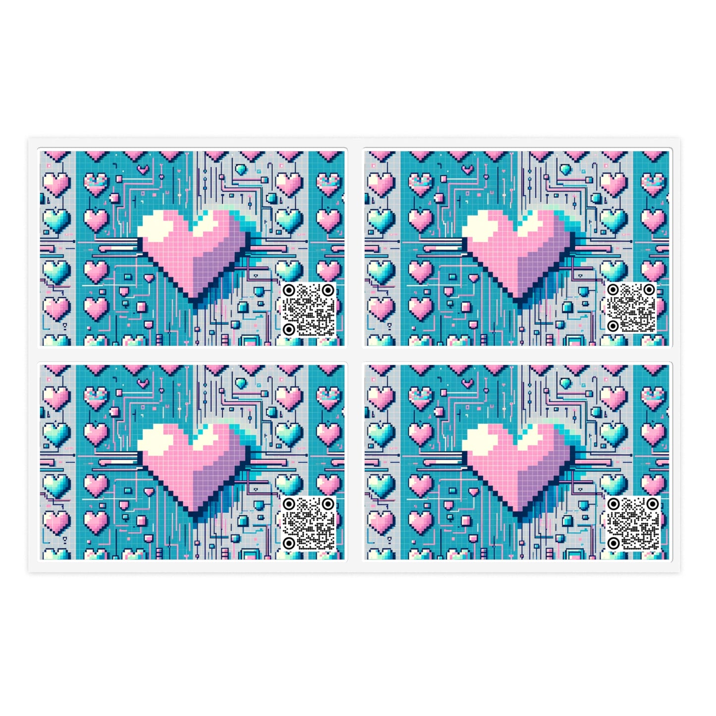 Digital Romance Modern Tech Romance Sticker Sheets - 8404 Design-44