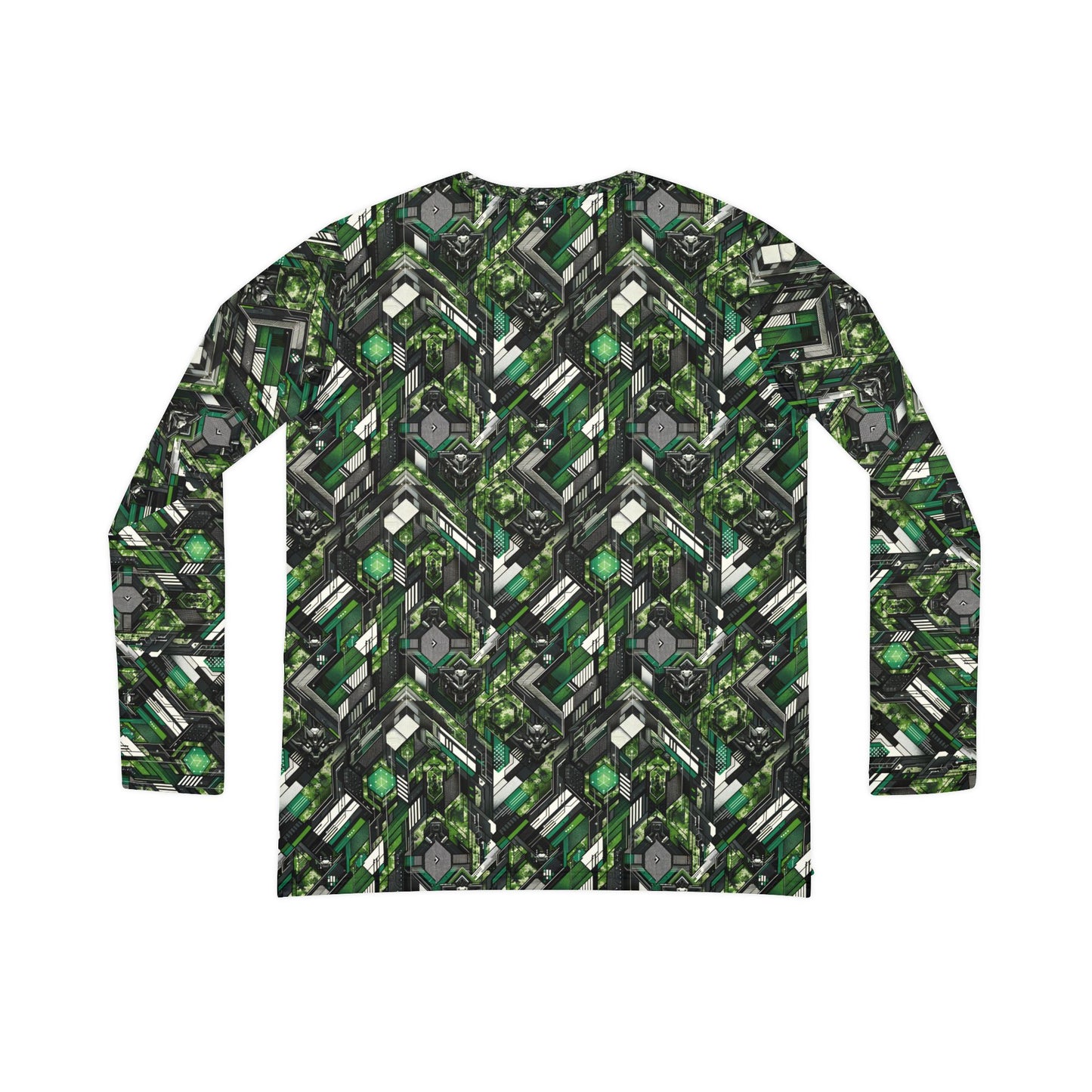 Tech Camo Fusion Tech-Forward Streetwear With a Futuristic Edge Women's Long Sleeve V-Neck Shirt - 8404 Design-58