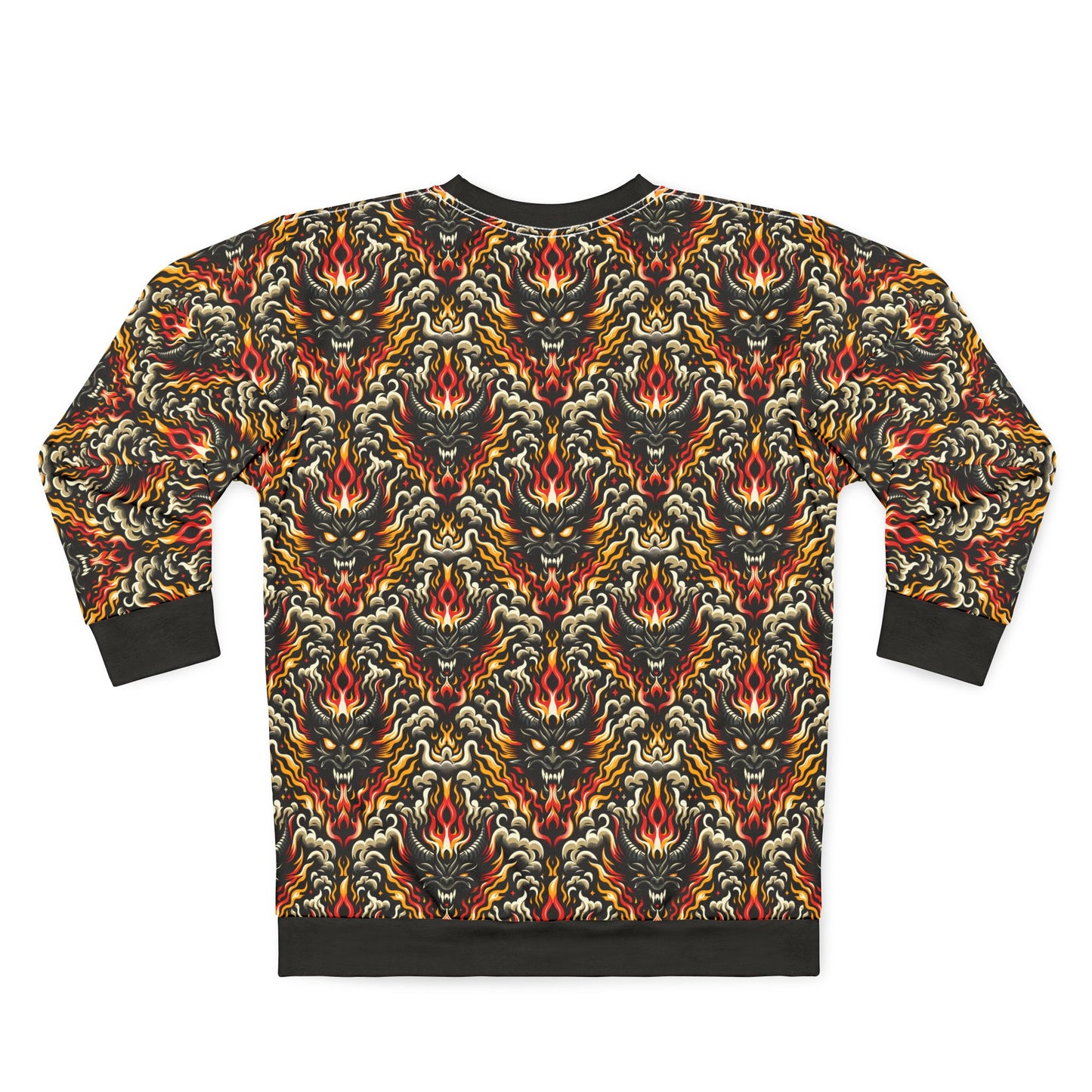 Flame Graphics Maximalist Streetwear Sweatshirt - 8404 Design-59