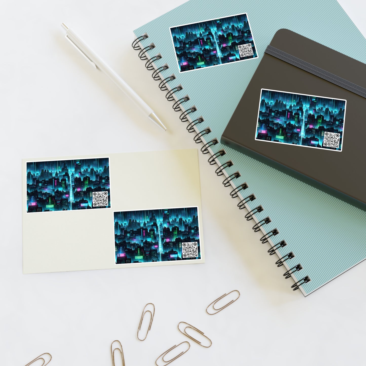 Tech Noir Graphics Cyberpunk Tech Aesthetic Sticker Sheets - 8404 Design-60