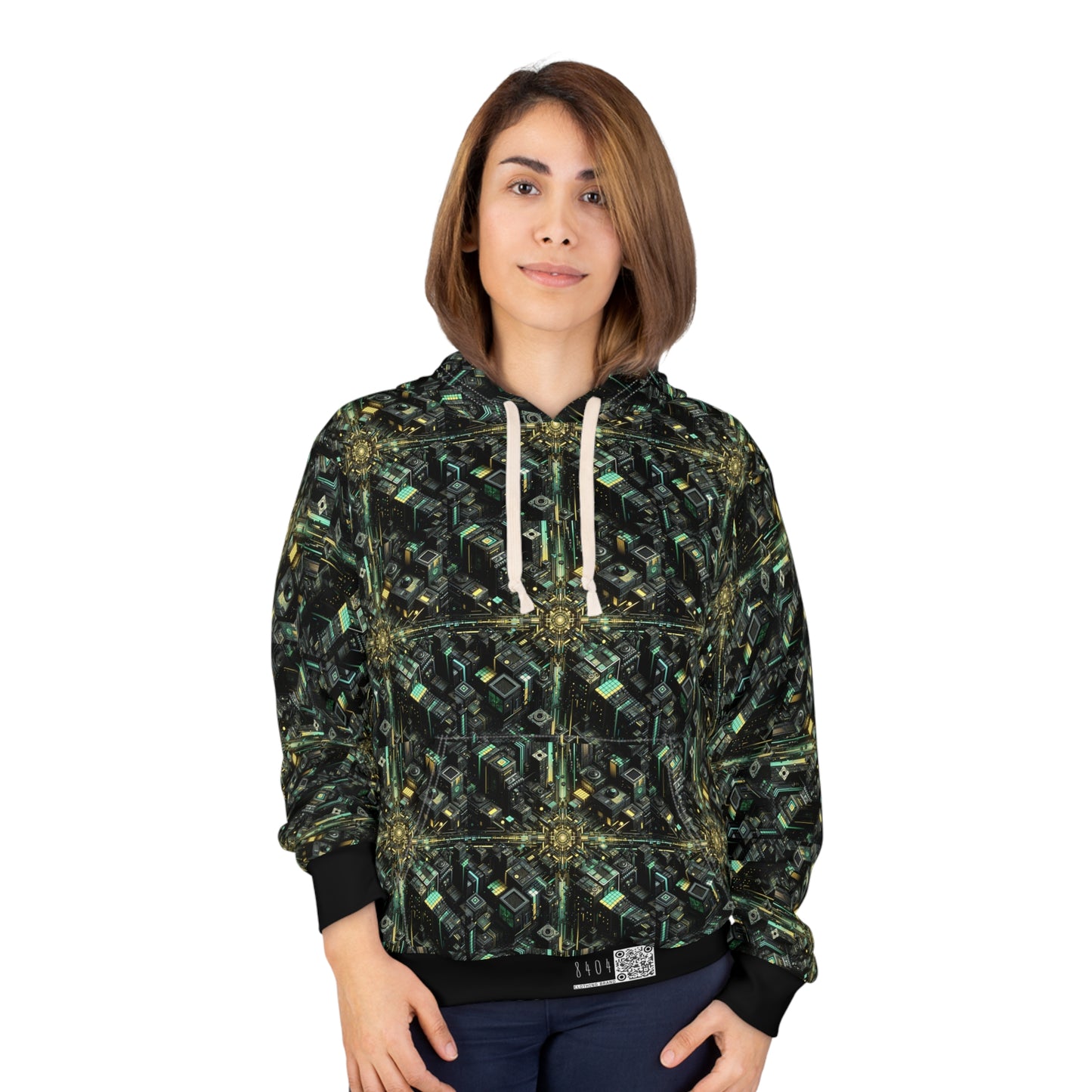 Tech Noir Graphics Tech-Inspired Streetwear Pullover Hoodie - 8404 Design-66