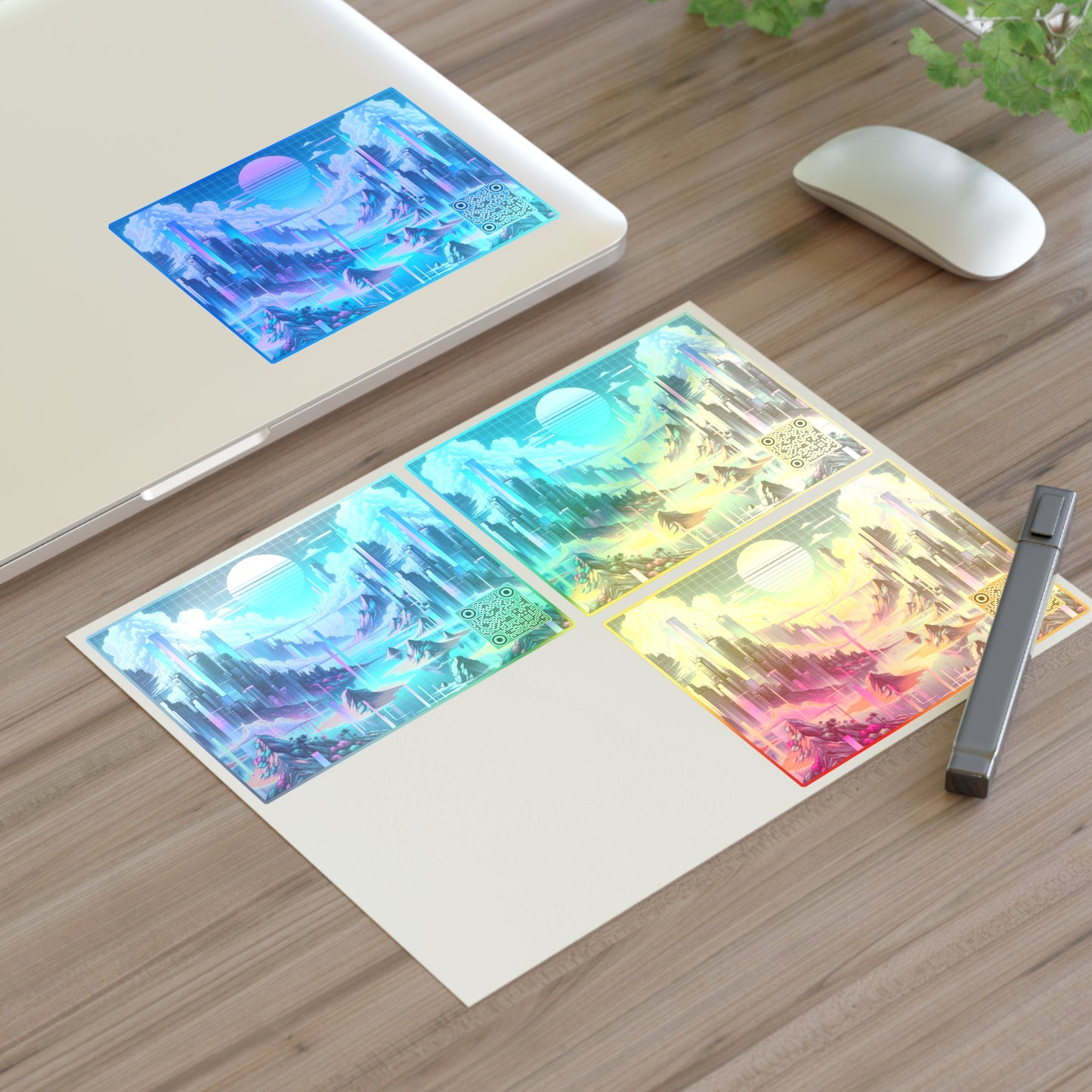 Digital Dreamscapes Digitally-Inspired Streetwear With a Dreamy, Surreal Twist Sticker Sheets - 8404 Design-53