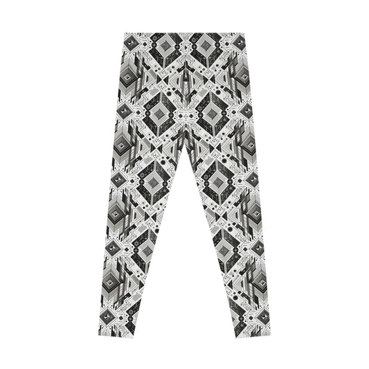Digital Minimalism Minimalist Tech Stretchy Leggings - 8404 Design-51