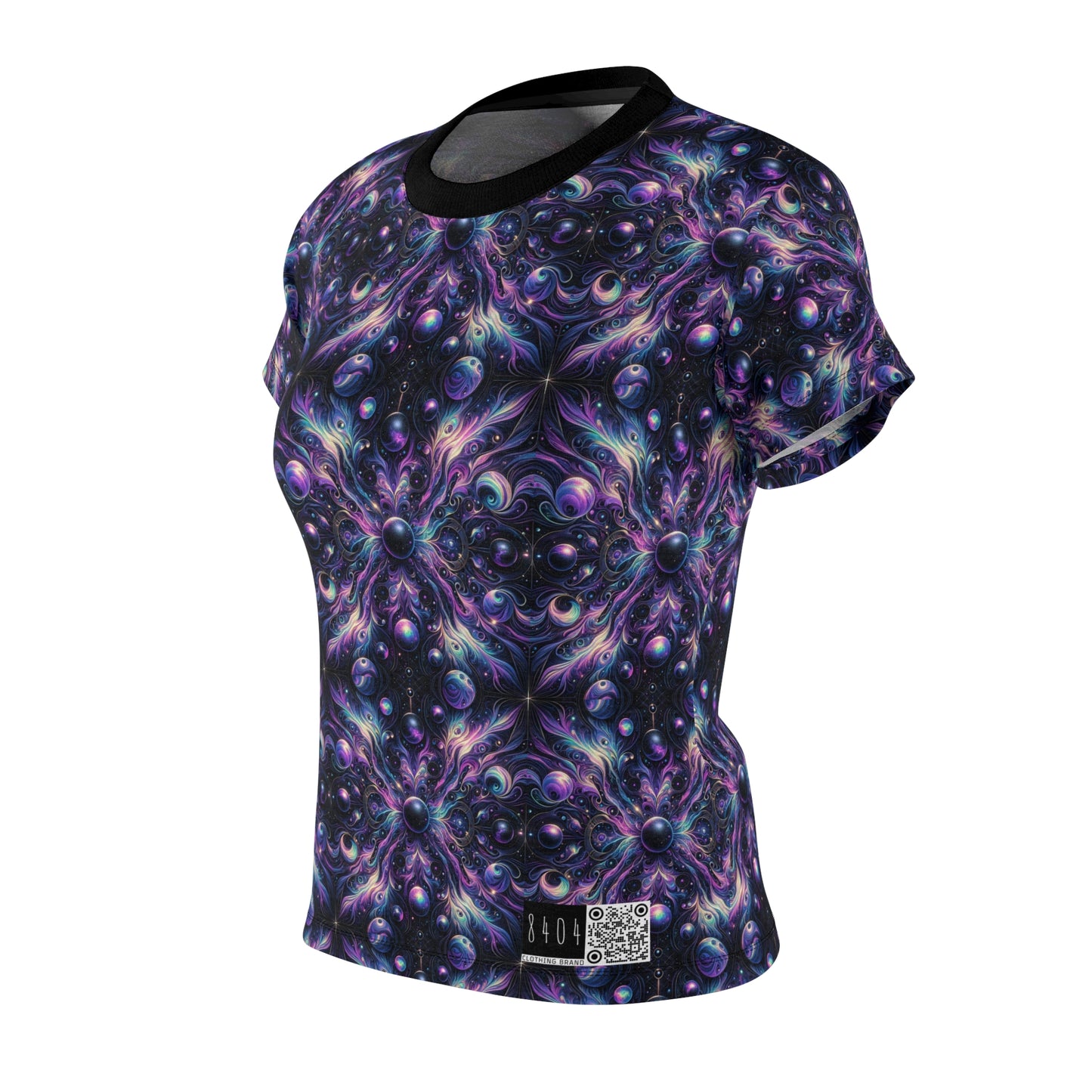 Galactic Hues Tech-Forward Cosmic Fusion Women's Cut & Sew Tee - 8404 Design-41